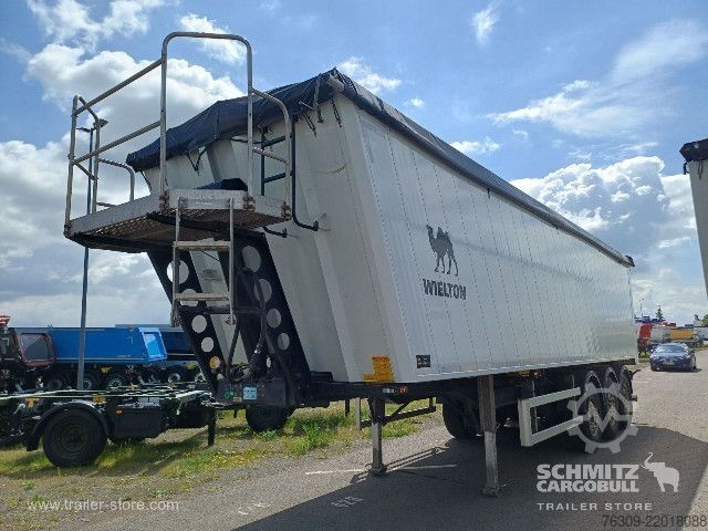 Semi-remorque benne Wielton Kipper Alukastenmulde 51m³