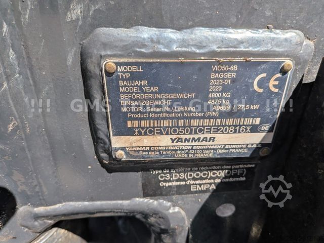Μίνι εκσκαφέας YANMAR VIO 50 - 6B / POWERTILT / 3 Löffel / D-Masch