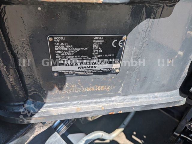 Minikotró YANMAR VIO 33 - 6 / Lehnhoff MS03 / 3 Löffel / D-Masch