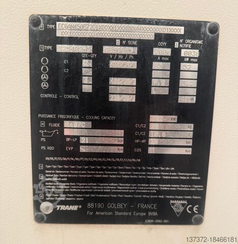 Koeler Trane ECGAN450