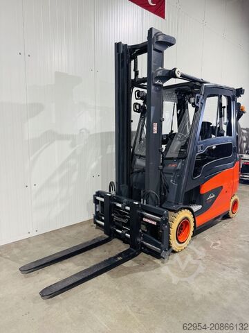 Electric 4-wheel forklift Linde E 30 HL-01/600 Kabine Zinkenverstellgerät