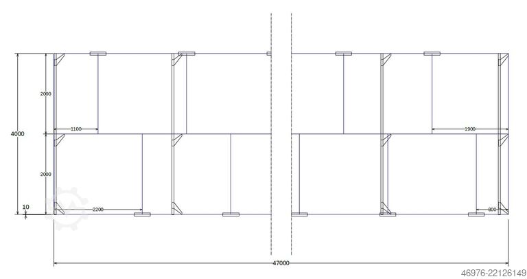 Yüksek raflı depo Gitterrückwand für Palettenregal 47.000x4.000mm
