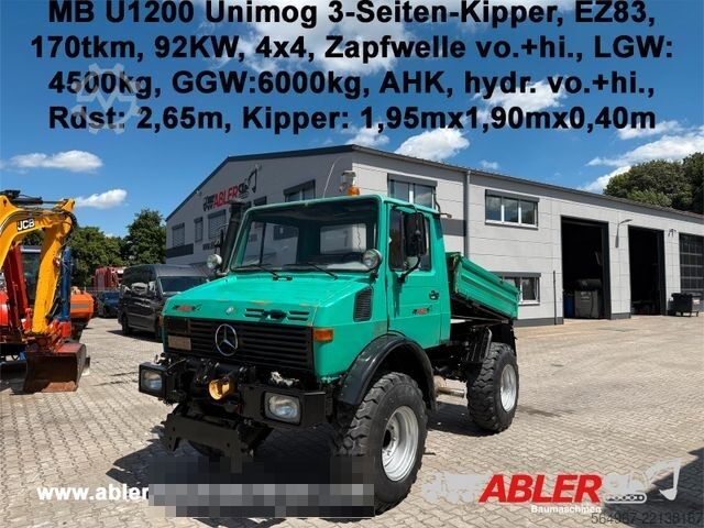 Driezijdige kipper bestelwagen MERCEDES-BENZ U1200 Unimog 3-Seiten-Kipper