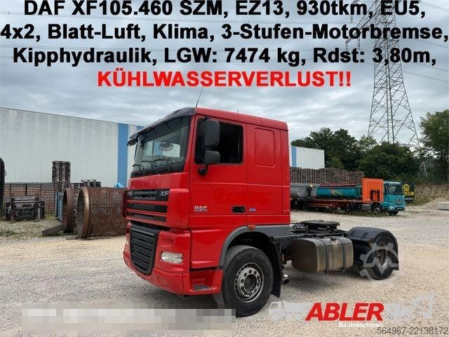 Standard trækkerunit DAF XF105.460 SZM Kühlwasserverlust