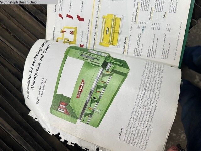 Schwenkbiegemaschine HAMM Sas75 30 4