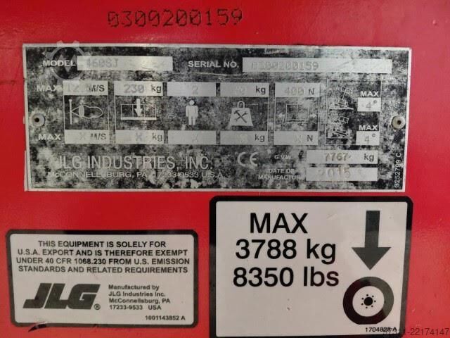 Telescopic boom lift JLG 460SJ