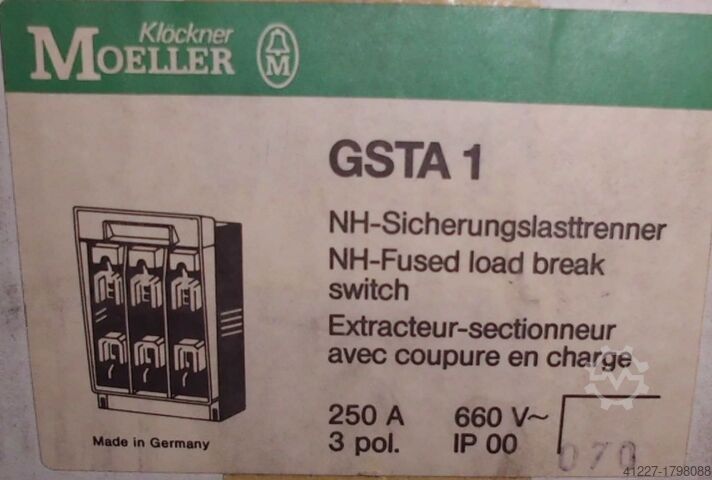NH-zekeringsschakelaar ontkoppelen Klöckner-Moeller GSTA1