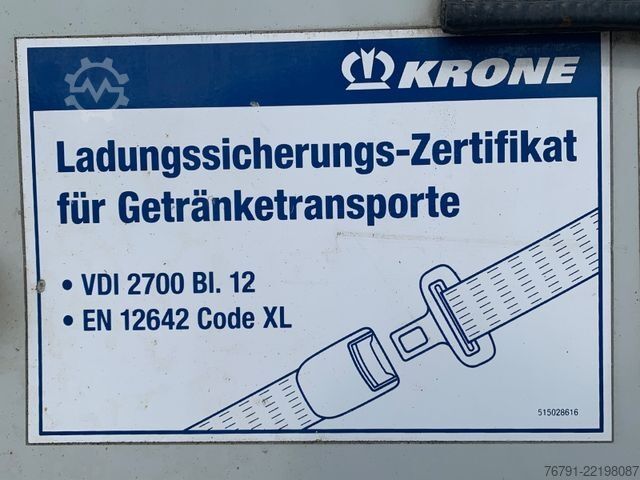 Semi-reboque aberto com lona KRONE SD Standard_ Liftachse_ LASI Code XL + VDI 2700