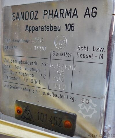 92litrová izolovaná tlaková nádoba z běžné oceli  9236