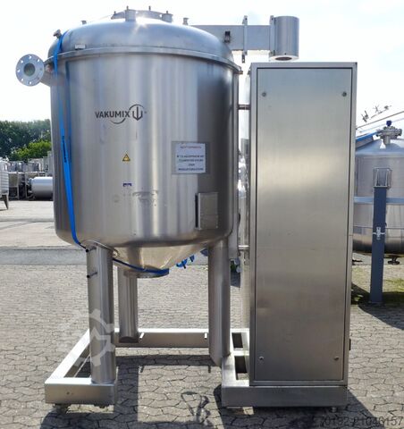 Δοχείο κενού 1980 λίτρων από ανοξείδωτο χάλυβα V4A VAKUMIX 9195