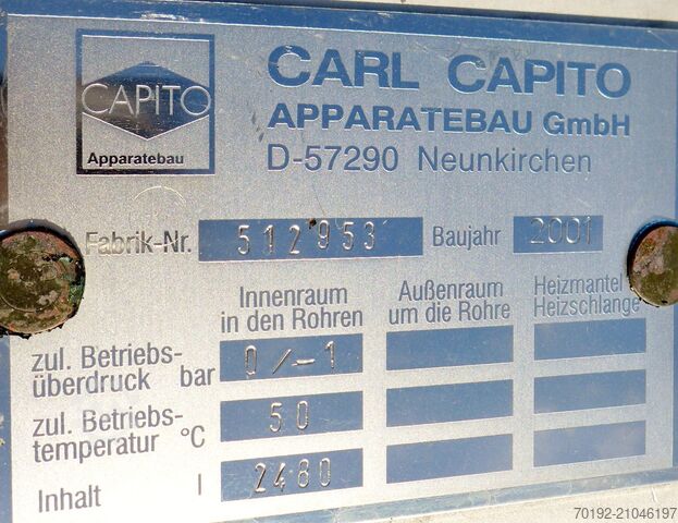 2480 colliers à vide réservoir de stockage en acier inoxydable V2A  9157