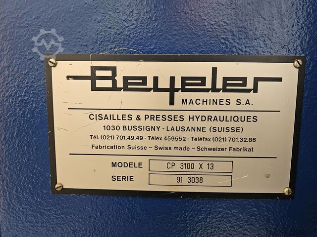 Hydraulische guillotineschaar Beyeler CP 3100 X 13