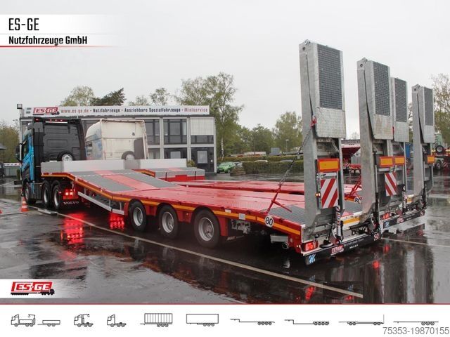 Dieplader oplegger FAYMONVILLE MAX Trailer MAX100 Semi-Tieflader Hebebett