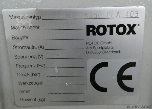 Sierra para listones de PVC Rotox GLA 403 ROTOX GLA 403 + LAEG 3600