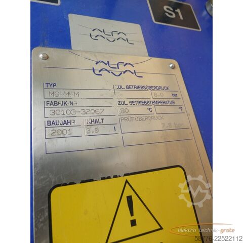 Στοιχείο Alfa Laval M6-MFM Plattenwärmetauscher 30103-32067 mit Inspektionsbericht