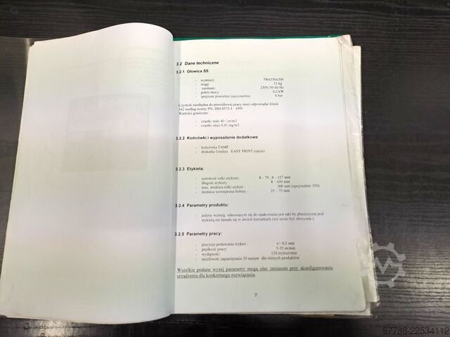 Etykieciarka do etykiet samoprzylepnych P.E. Labellers UNIVERSAL 8T 3S + UNILOGO