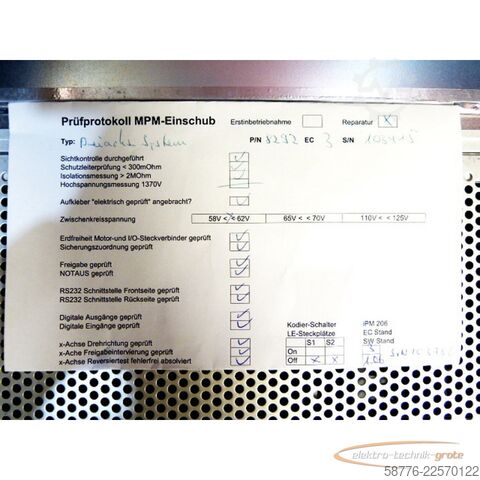 Komponens  systec P/N 8292 EC 3 Dreiachssystem    !