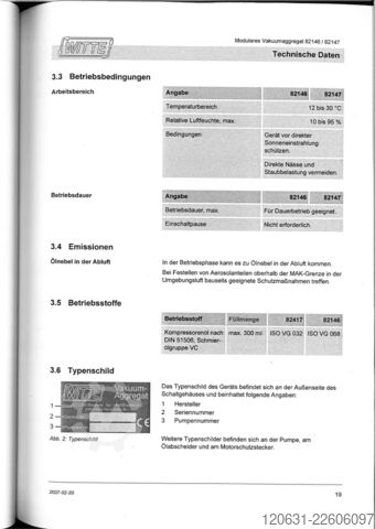Modularna vakuum jedinica Witte Modulare Vakuumaggregat