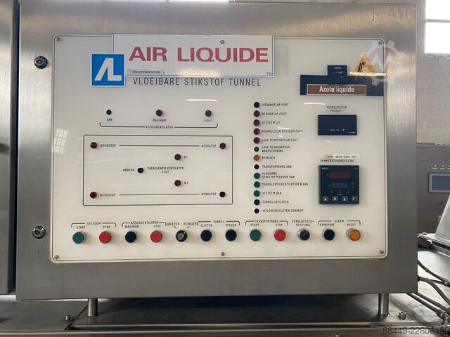Nitrogen tunnel Type CCT Cryomaster 20FT Air Liquide-Jackstone stikstofvriezer Type CCT Cryomaster 20FT
