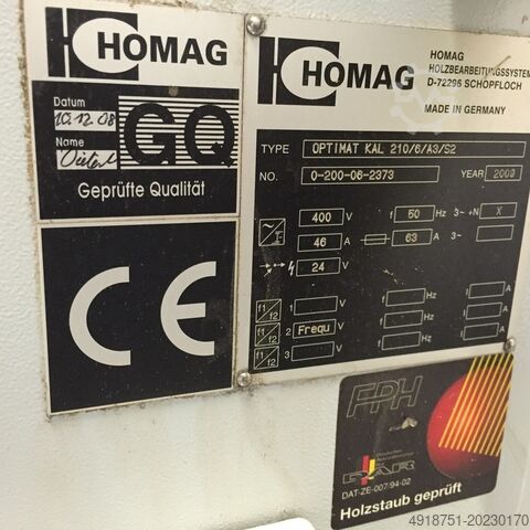 Μηχανή συγκόλλησης άκρων HOMAG Optimat KAL 210/6/A3/S2