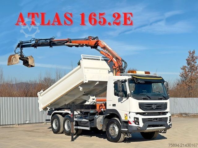 Autolaadkraan VOLVO FMX 410 Kipper 5,10m *ATLAS 165.2E/FUNK *6x4