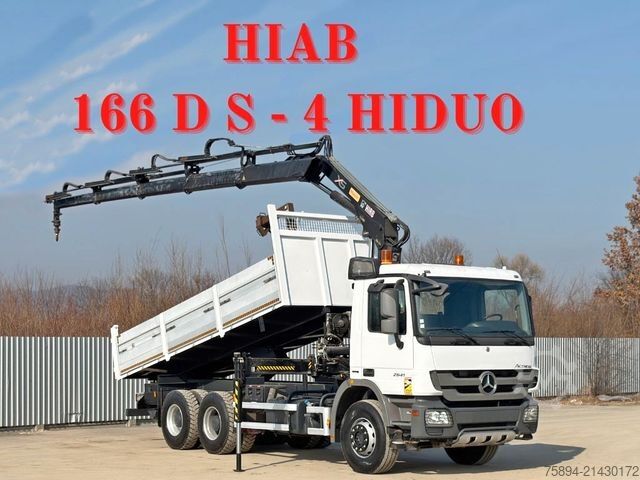 Autolaadkraan MERCEDES-BENZ ACTROS 2641*KIPPER 6,00 m + KRAN/FUNK *6x4* TOP