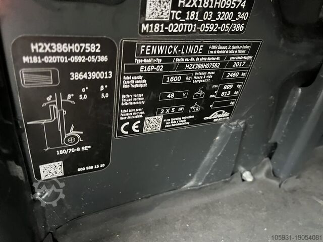Electric 4-wheel forklift Linde E16P-02