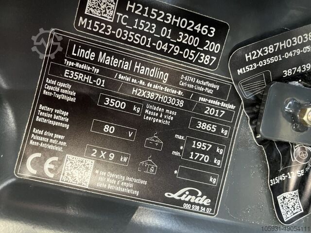 Elektro 4 Rad-Stapler Linde E35RHL-01