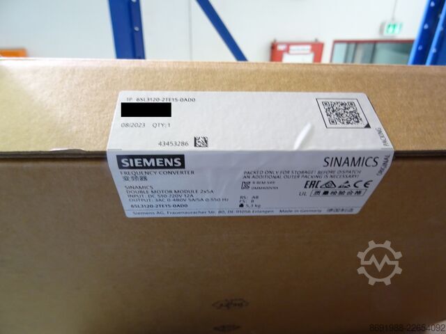 Vezérlőegység Siemens AG SINAMICS S120 DOUBLE MOMO 5A/5A D-Type