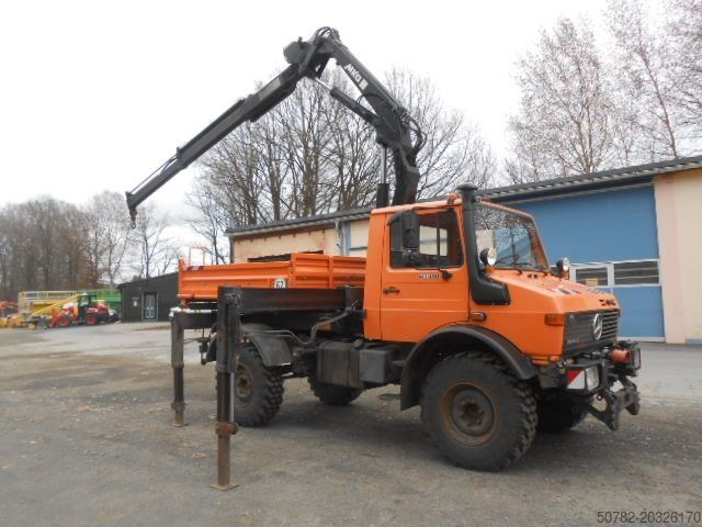 Kiper kamion MERCEDES-BENZ U1450 427/11 mit Kran