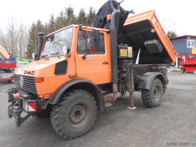 Kiper kamion MERCEDES-BENZ U1450 427/11 mit Kran