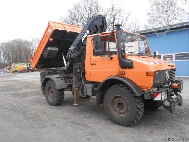 Kiper kamion MERCEDES-BENZ U1450 427/11 mit Kran