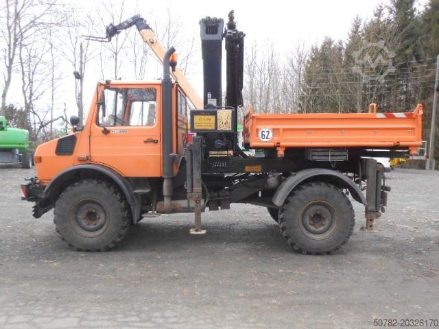 Kiper kamion MERCEDES-BENZ U1450 427/11 mit Kran
