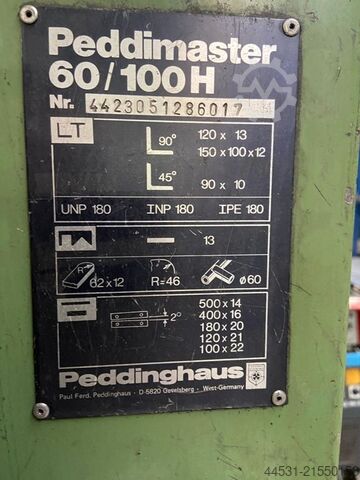 Section steel shear Peddinghaus Peddimaster 60/ 100 H