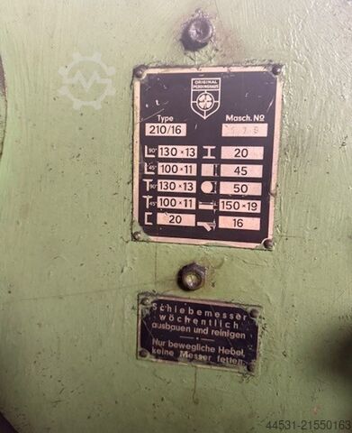 Section steel shear Peddinghaus 210 / 16