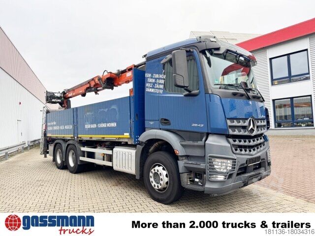 Vrachtauto met open laadbak Mercedes-Benz Arocs 2642 6x4 mit Heckkran Atlas AK 186.3 V-2