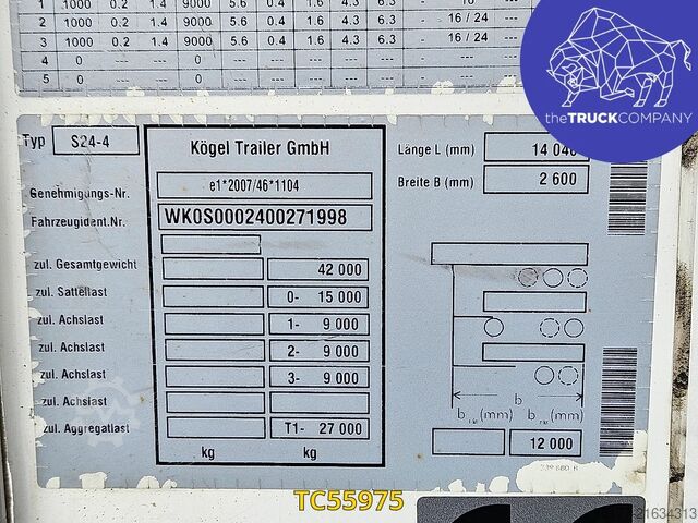 Gekoeld/bevroren transport Kögel 