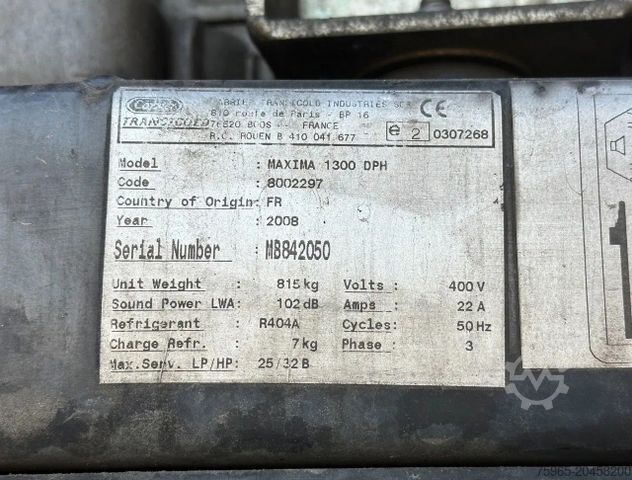 Kühlauflieger RENDERS CHEREAU CARRIER MAXIMA 1300 STEERING AXLE TAIL L