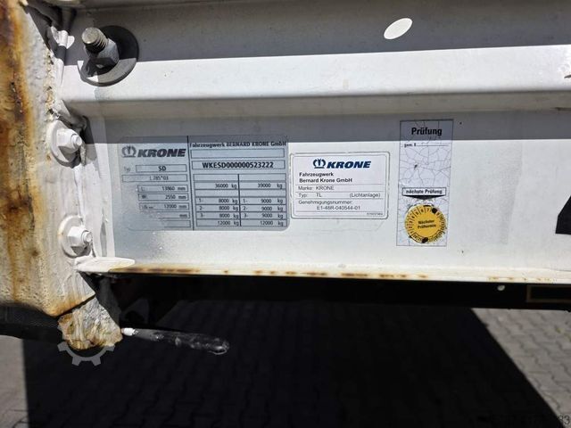 Open oplegger met zeil KRONE Gardine Standard Coiler, Lift, BPE Trommel