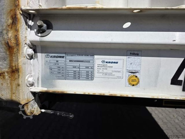 Open oplegger met zeil KRONE Gardine Standard Coiler, Lift, BPE Trommel