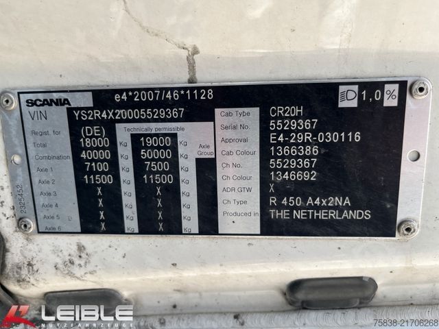 Standardni tegljač SCANIA R 450 *DTCO 4.1 Tacho*2xTank*Retarder*