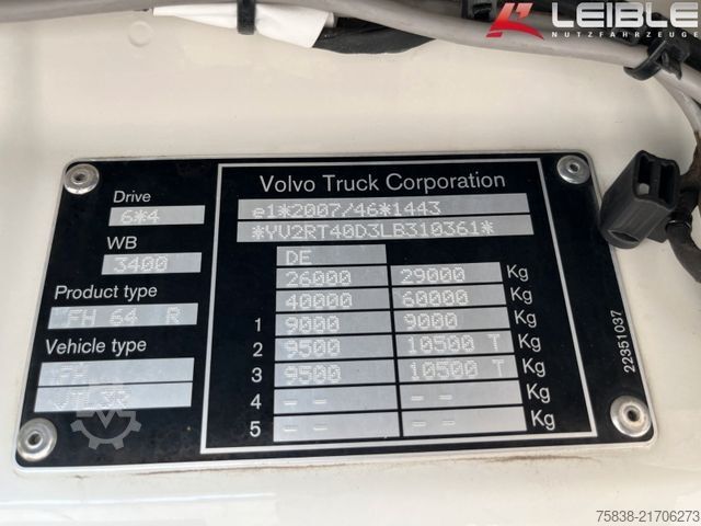 Driezijdige kipper VOLVO FH 500 6x4 Dautel Kipper*Bordmatik*Rollverdeck