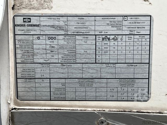 Skříňový návěs ORTHAUS VMS * MEGA * ROLLBODEN * SAF