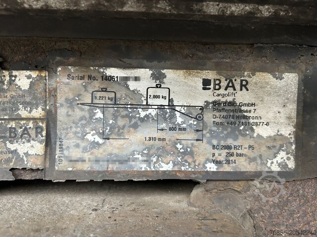 Koffer Krone Dry Liner / Box / Loadlift 2000 kg / APK TUV 04-26