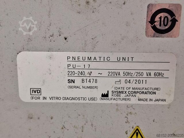 Sysmex PU-17 Pneumatische Eenheid Sysmex PU-17