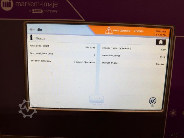 Marcator laser industrial cu CO2 Markem Imaje C350 CO2 Laser marking