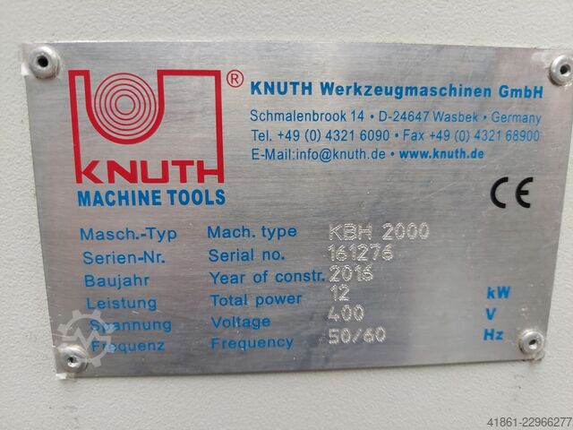 Bedfreesmachine KNUTH KBH 2000