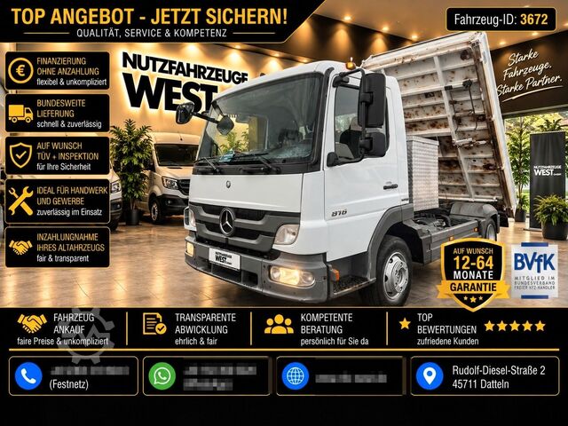 Carrinha basculante trilateral MERCEDES-BENZ Atego 816 Meiller 3-Seiten Kipper *AHK*