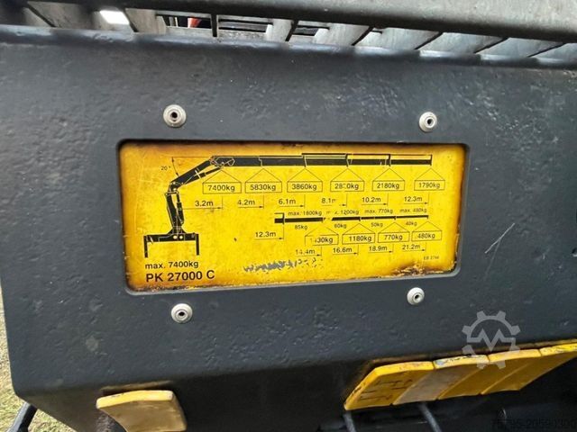 Ladbil med lad MERCEDES-BENZ Actros 2640 6x4 Pritsche Heckkran PK 27.000 Kran