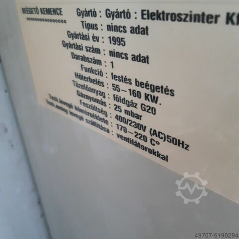 Met gas gestookte verf-oven Elektroszinter 1200 x 1200 mm, 170-220 ° C